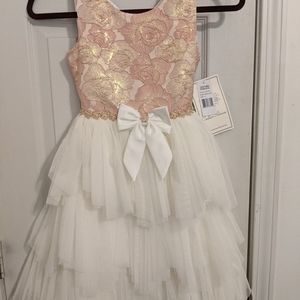 Pink and Gold Formal Girls dress size 8